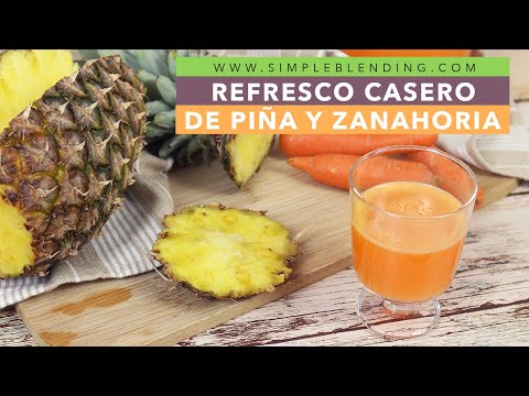 AGUA ANTIOXIDANTE DE PIÑA Y ZANAHORIA | Agua refrescante de zanahoria con piña