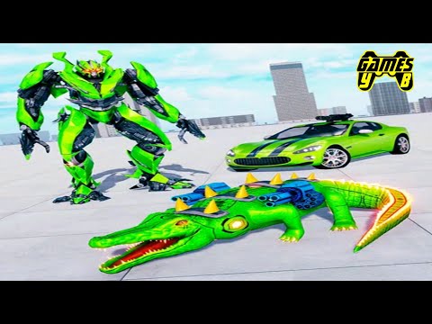 Crocodile Robot Car Transformation: Robot Simulator 2020 - Android Gameplay 1080p60