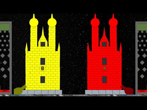 Castle Destruction Marble Race in Algodoo ☆ The War Day #26-30