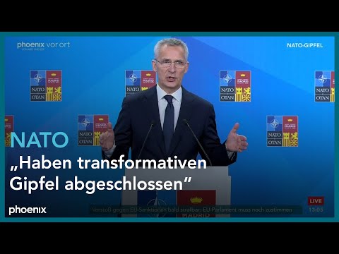 NATO-Gipfel: Abschlusspressekonferenz mit Generalsekretär Jens Stoltenberg