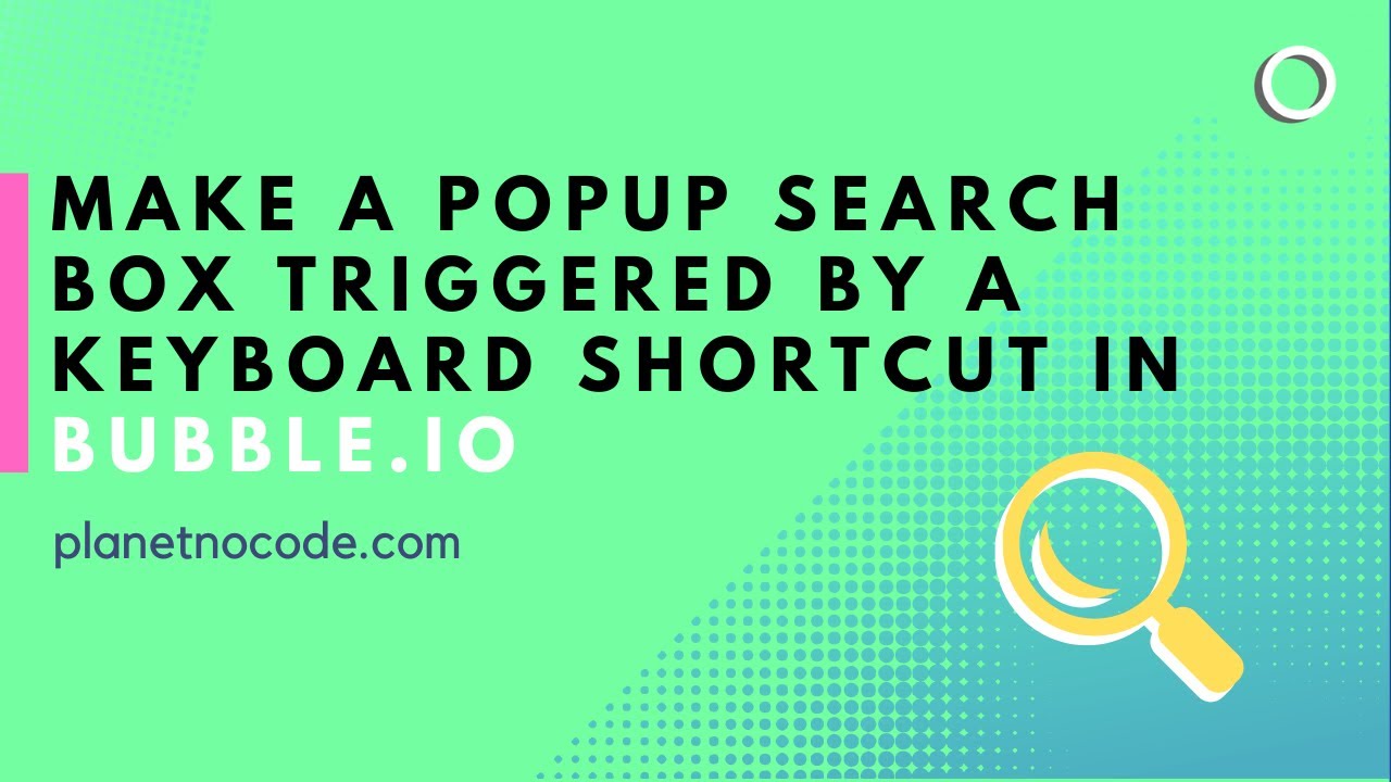 Popup search box (command bar) triggered by a keyboard shortcut thumbnail