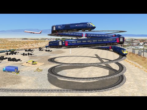 Big Mistakes on Rail Tracks Impossible Spiral Rail Tracks Vs Trains | Train Simulator 2023