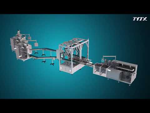 Automatic Granule Packaging Intelligent robot Cartoning machine linkage line