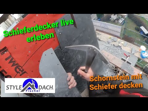 Live vom Schieferdach in Bad Lausick - Kamin schiefern - Bleikehle und Schieferkehle - Schiefer
