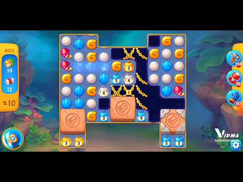 Fishdom. 9123 level no boosters and diamonds. 15 moves