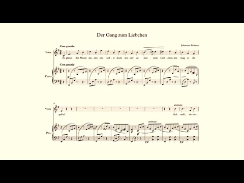 Der Gang zum Liebchen – Johannes Brahms – accompaniment in E minor