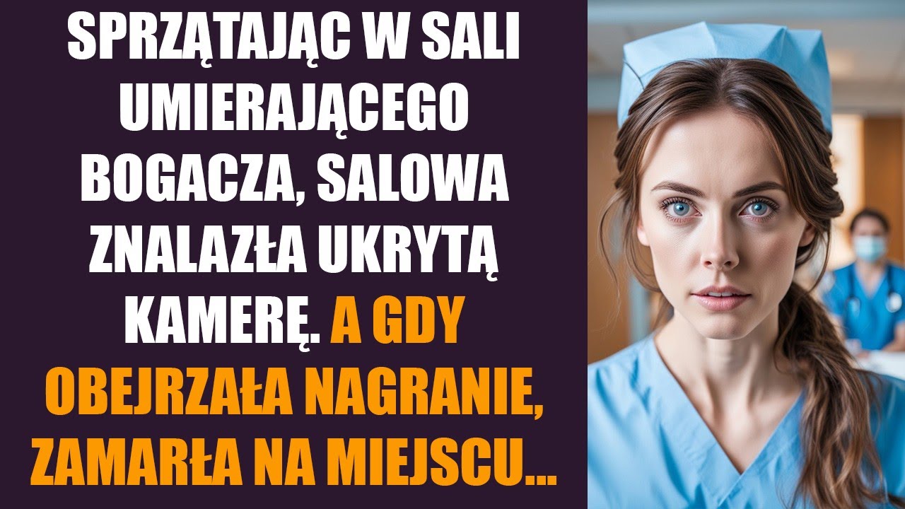Sprzątając w sali umierającego bogacza, salowa znalazła ukrytą kamerę. A gdy obejrzała nagranie...