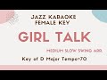 Girl talk - Ella Fitzgerald - female key [sing along instrumental JAZZ KARAOKE with lyrics]