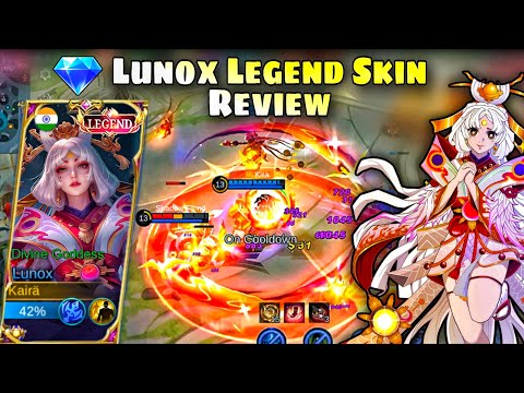 LUNOX LEGEND SKIN REVIEW!🌸NEW EMBLEM & BUILD REVEAL✨