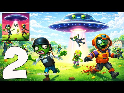 Aliens vs Zombies Invasion - Gameplay Walkthrough Part 2 - Towers vs Zombies (iOS, Android)
