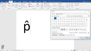 How to type P-HAT in word