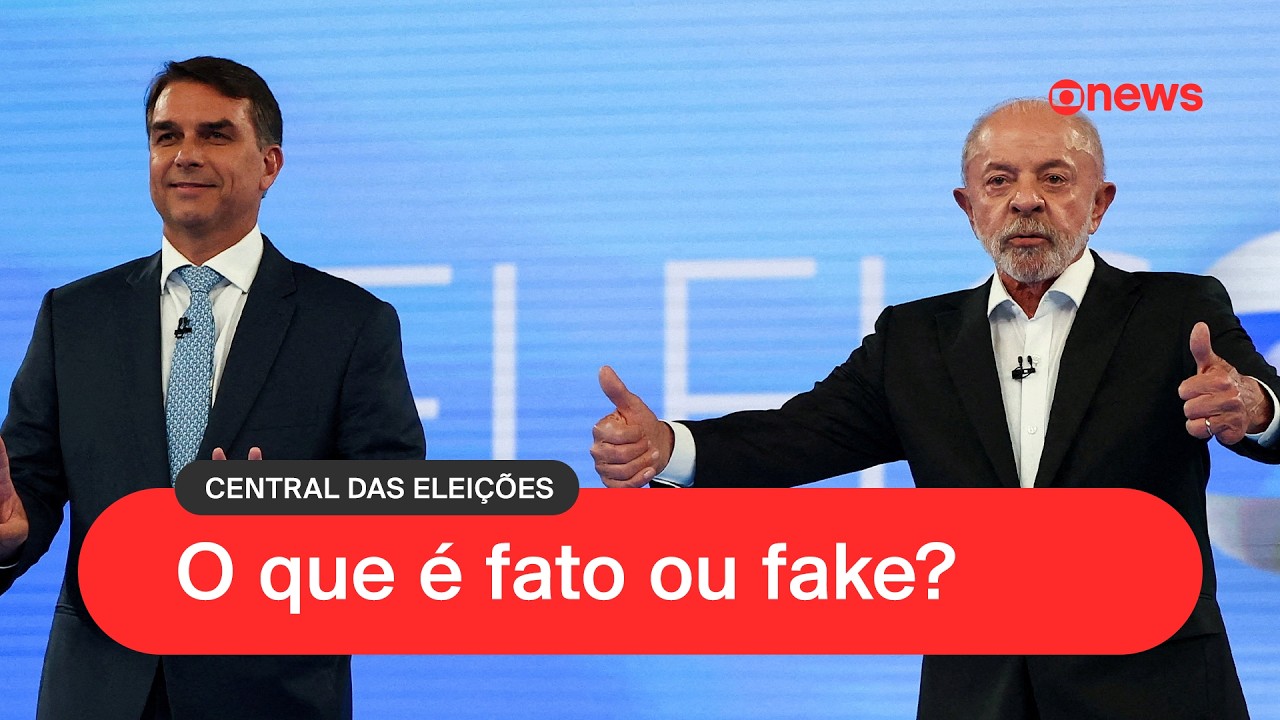  Veja o que é FATO ou FAKE nas falas de Flávio e Lula no debate da Globo no 2º turno das eleições