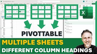Download the video "Create an Excel PivotTable From Multiple Sheets with Different Column Headings"