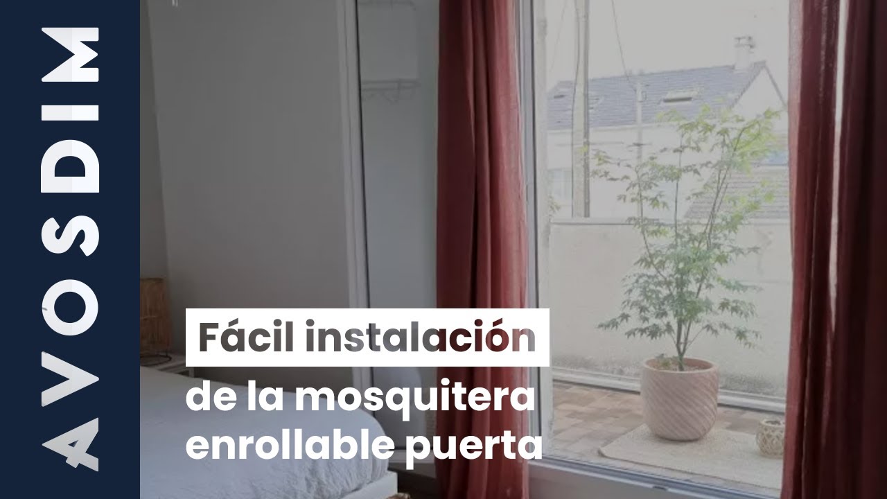 Instalación de una mosquitera enrollable doble puerta