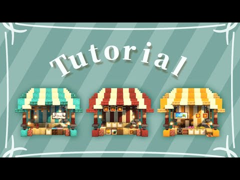 Minecraft: Market Stall Build Tutorial ≫ Cute Easy Stand Design