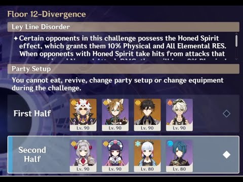 C6 Level 90 Itto/Noelle Vs The New Spiral Abyss Floor 12 - Genshin Impact