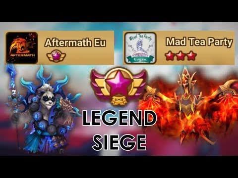 LEGEND SIEGE | Af: Legends VS Aftermath EU VS Mad Tea Party | Summoners war