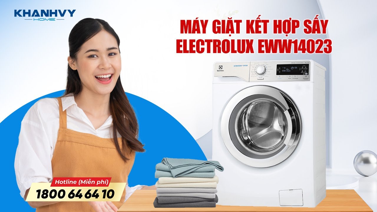 Máy giặt kết hợp sấy Electrolux EWW14023 giặt 10 kg - sấy 7 kg
