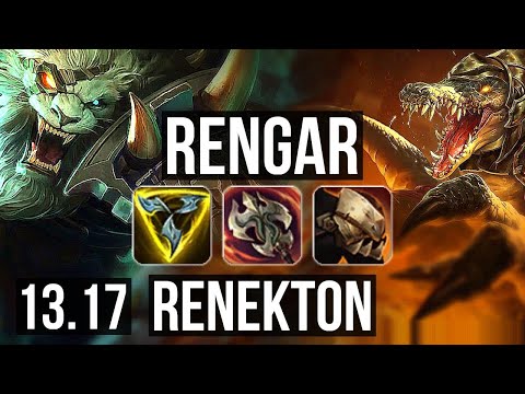 RENGAR vs RENEKTON (TOP) | Rank 3 Rengar, 12/3/3 | JP Grandmaster | 13.17