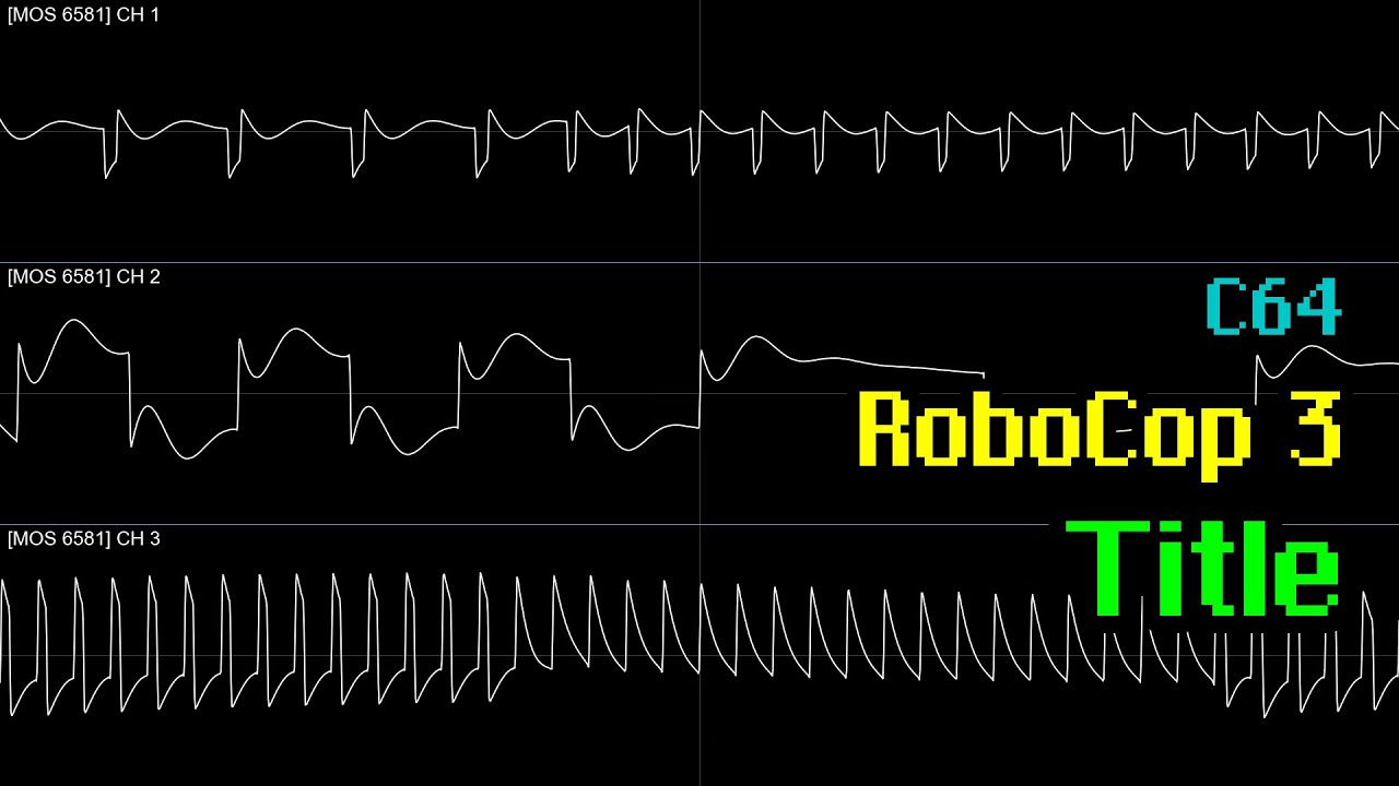 Jeroen Tel - Title (RoboCop 3, C64) [Oscilloscope Visualization]