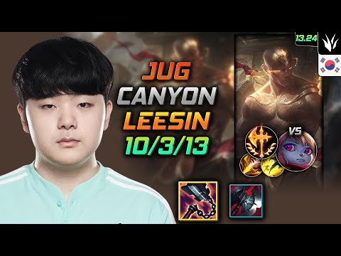 Lee Sin Jungle Build Canyon Goredrinker Conqueror - LOL KR Challenger Patch 13.24