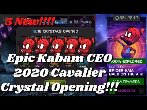 Epic CEO 2020 Cavalier Crystal Opening!!! 100% Back on the Air Quest - Marvel Contest of Champions