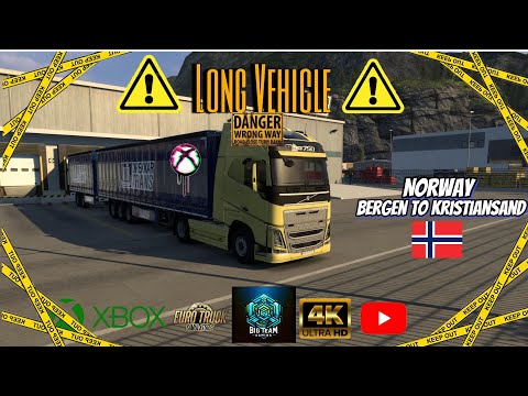 Long Vehicle Volvo FH XL 750hp (551kW) Norway Bergen to Kristiansand Transport Transmissins (22ton)