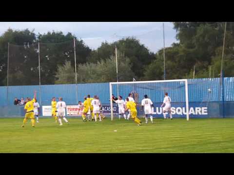 Paul Sykes makes it 3-1 vs. Farsley Celtic, converting Tom Baker's corner.