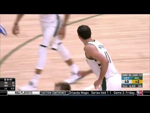 Nikola Mirotic 04/17/2019 Detroit Pistons vs Milwaukee Bucks Highlights