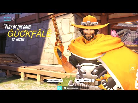Gale Human Aimbot McCree and Ashe gameplay! POTG! [ Overwatch Season 28 Top 500 ]