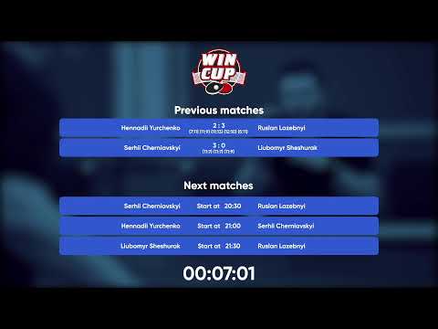 19:30 Serhii Cherniavskyi 3-0 Liubomyr Sheshurak West 5 WIN CUP 11.12.2022 | TABLE TENNIS WINCUP