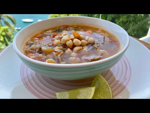 POTAJE DE GARBANZOS CON CARNE BARATO Y NUTRITIVO