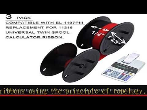 3 Pack Replacement for Porelon 11216 Universal Twin Spool Calculator Ribbon Universal GR24br Compat