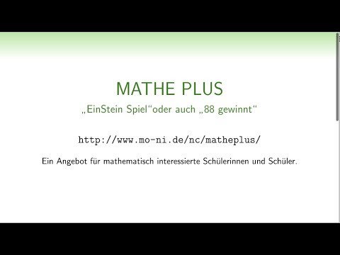 Mathe Plus - Spielstrategien - "EinStein Spiel" oder auch "88 gewinnt"