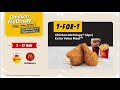 McDonald S 11 11 Promo 1 For 1 Chicken McCrispy 2pc Extra Value Meal