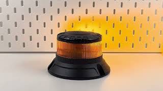 LED maják, 12-24V, 16xLED oranžový, ECE R65