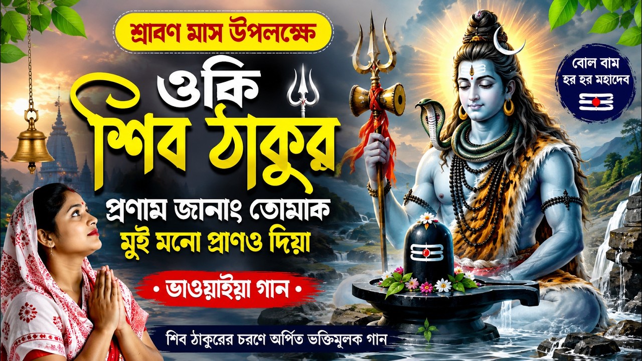 ওকি শিব ঠাকুর প্রণাম জানাং তোমাক মুই মনো প্রাণও দিয়া 🙏 শ্রাবণ স্পেশাল ভাওয়াইয়া গান | Shiva Song