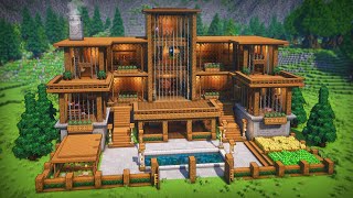 Large Wooden Survival Mansion | Minecraft Tutorial