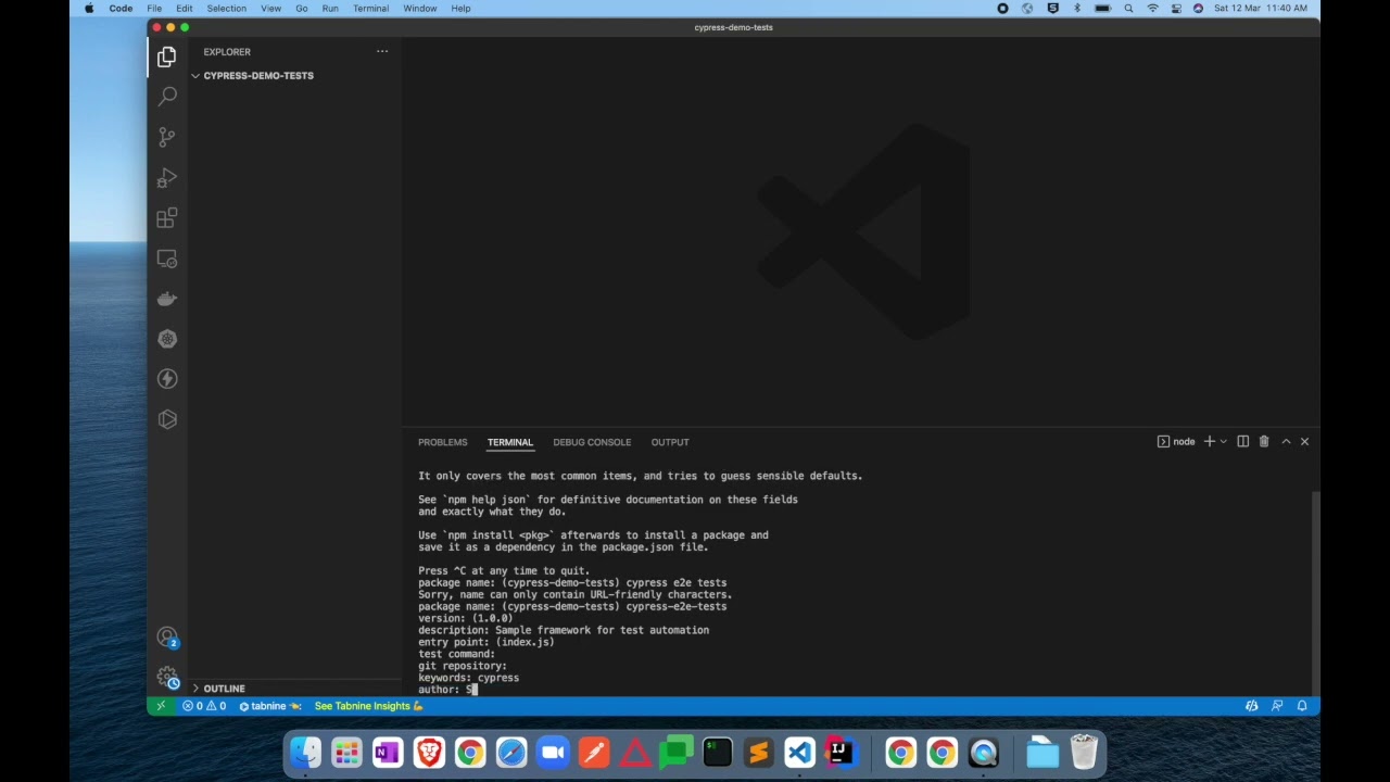 Cypress -  Test automation setup from scratch