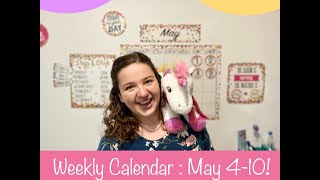 Calendar May 4th-10th, 2020