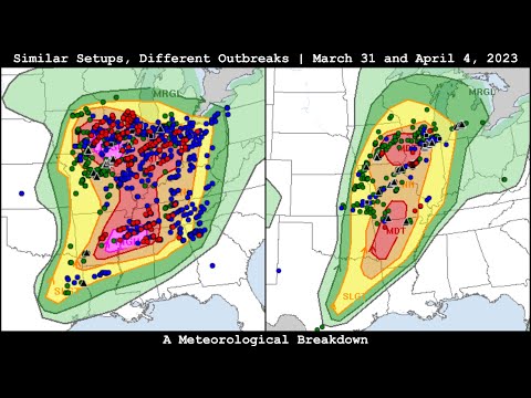 Meteorological Breakdown: Similar Setups, Different Outbreaks - March 31 and April 4, 2023