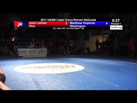 Cadet Greco 3rd 189 - Josh Lehner (OH) vs. Matthew Hopkins (WA)