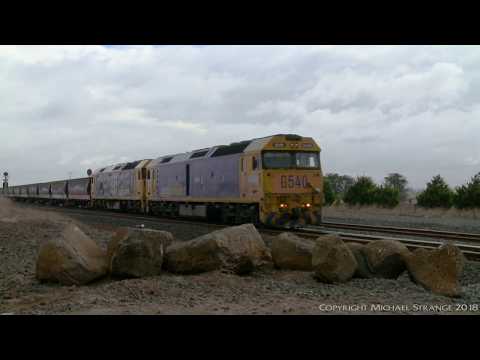 G540 & BL27 With Grain Train - PoathTV Australian Trains & Railways