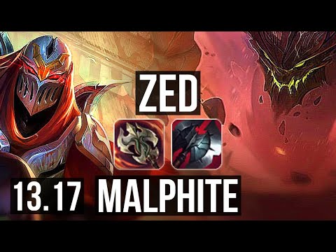ZED vs MALPHITE (MID) | 5/1/10, 400+ games | EUW Master | 13.17