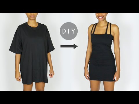 Tien jaar beloning Of anders DIY Little Black Dress From an Oversized Men's T-Shirt (Easy Sewing!) : 6  Steps (with Pictures) - Instructables