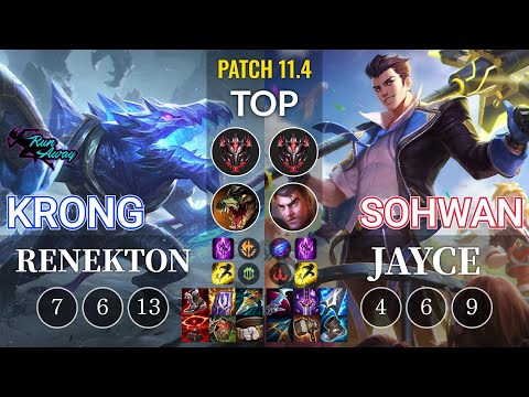 RNW KronG Renekton vs SoHwan Jayce Top - KR Patch 11.4