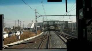 preview picture of video '武蔵野線・前面展望 吉川駅から新三郷駅(吉川美南駅 建設中) Train front view'