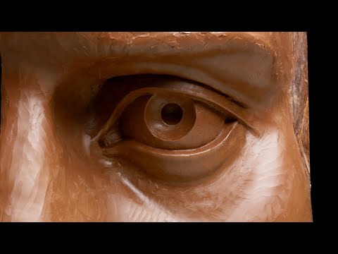 Large Eye Sculpture In Clay