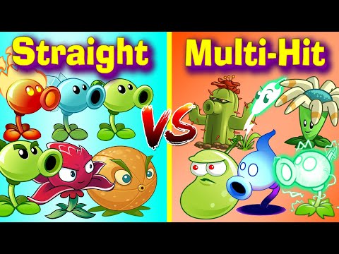 STRAIGHT vs MULTI HIT Team Plants ► Plants vs. Zombies 2: It's About Time