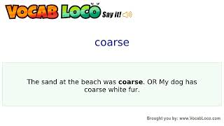 Video thumbnail for coarse